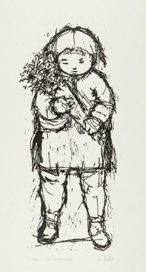 Child Carrying Flowers