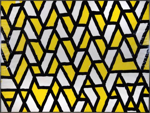 Black and Yellow Grid Drawing