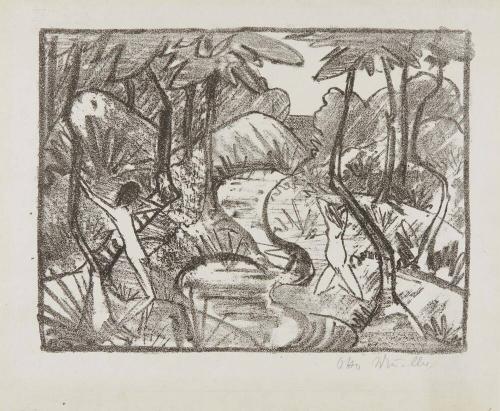 Zwei Figuren am Waldbach (Two Figures on Forest Stream) 2