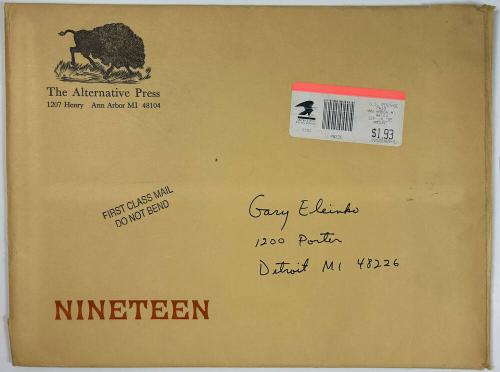 The Alternative Press Issue Number Nineteen Envelope