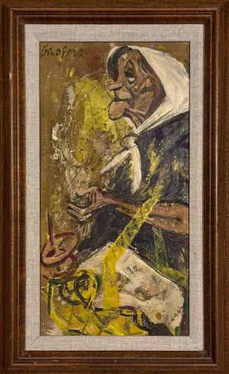 Woman with Kerchief Holding a Basket