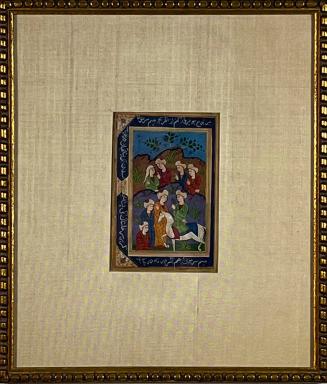 Untitled (Man on Horseback in a Garden)
