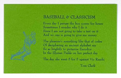 Baseball and Classicism