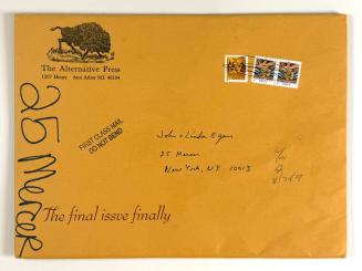 The Alternative Press The Final Issue Finally Envelope