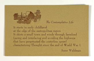 The Contemplative Life