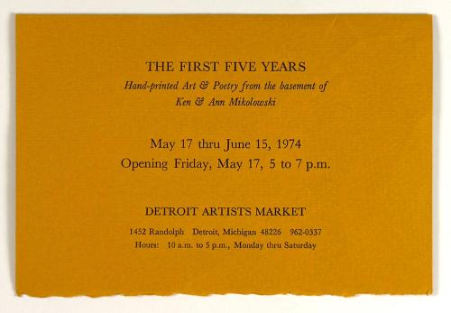 The First Five Years