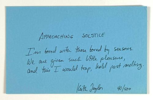 Approaching Solstice