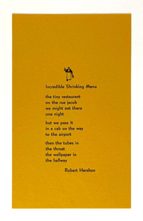 Incredible Shrinking Menu