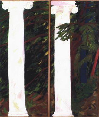 Columns and Pine Trees (Diptych)