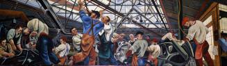 Automobile Industry (mural study, Detroit, Michigan Post Office)